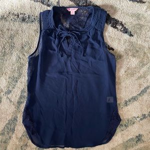 Candies Shear Navy Blue Blouse
